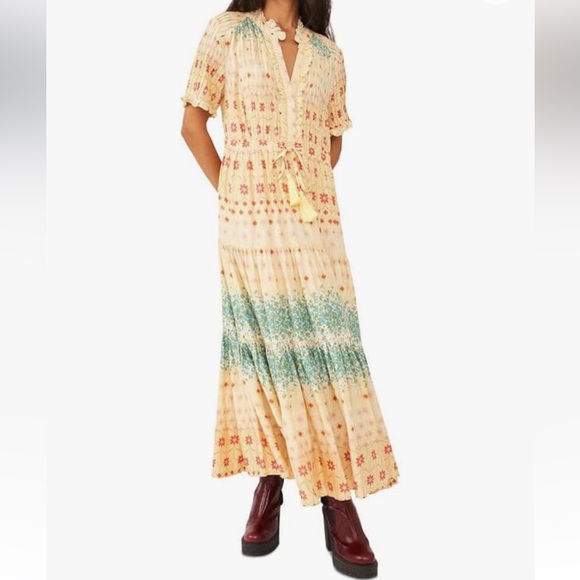 NWOT Free People Rare Feeling Maxi Dress - Picture 4 of 7